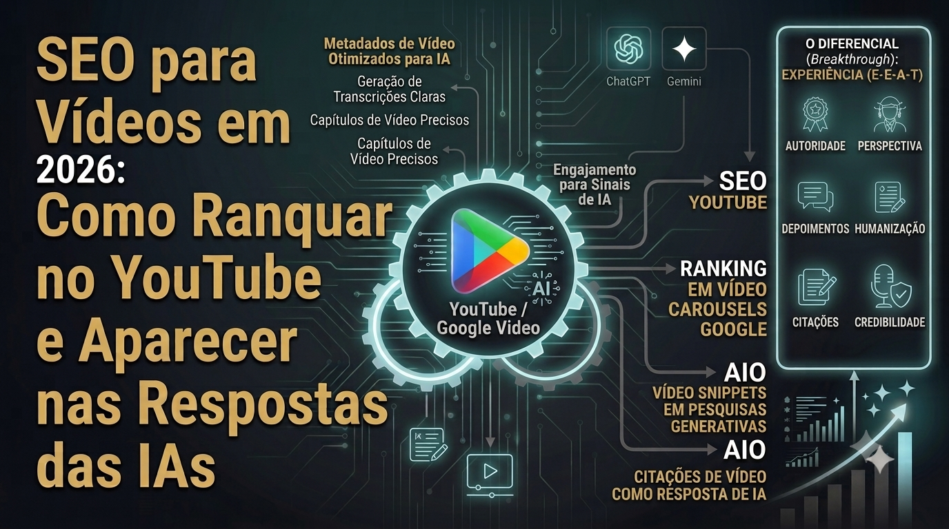 SEO para Vídeos em 2026: Como Ranquear no YouTube e Aparecer nas Respostas das IAs